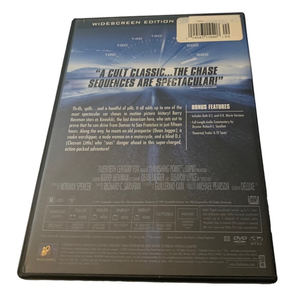 5/$25 Vanishing Point DVD Car Chase Action Movie Widescreen - Picture 2 of 2